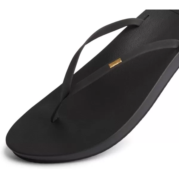 imageREEF Cushion Slim Womens Flip Flop Super Lightweight Ultra Soft Cushion FootbedBlack