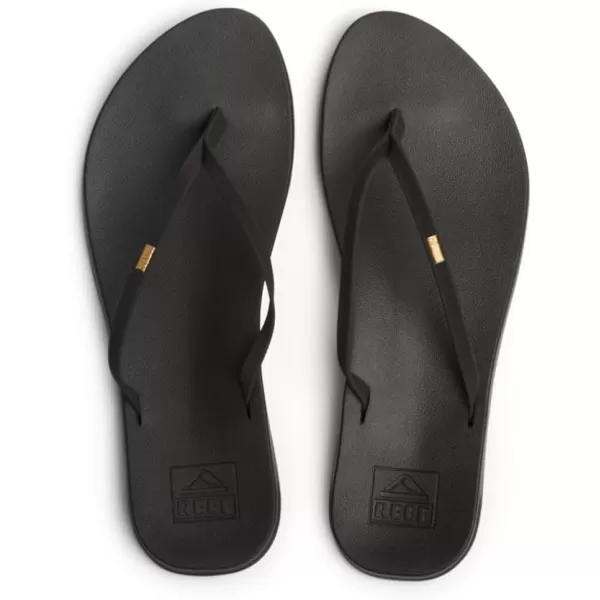 imageREEF Cushion Slim Womens Flip Flop Super Lightweight Ultra Soft Cushion FootbedBlack