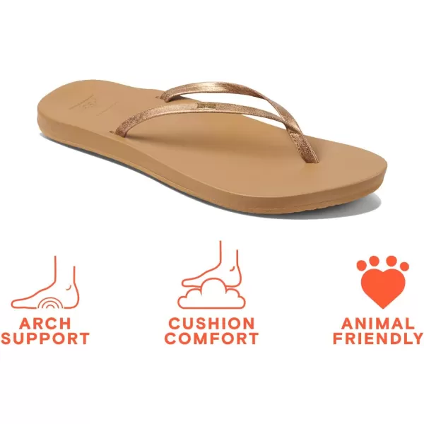 imageREEF Cushion Slim Womens Flip Flop Super Lightweight Ultra Soft Cushion FootbedCoppper