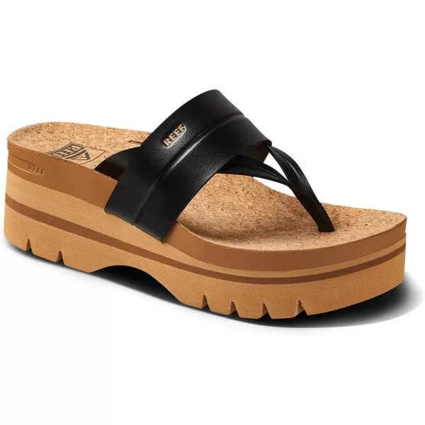 imageReef Womens Cushion Lennox Higher SandalBlackTan