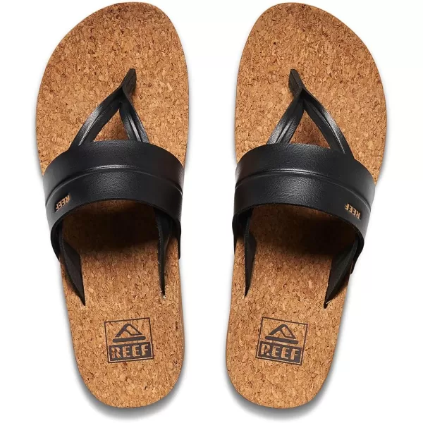 imageReef Womens Cushion Lennox Higher SandalBlackTan