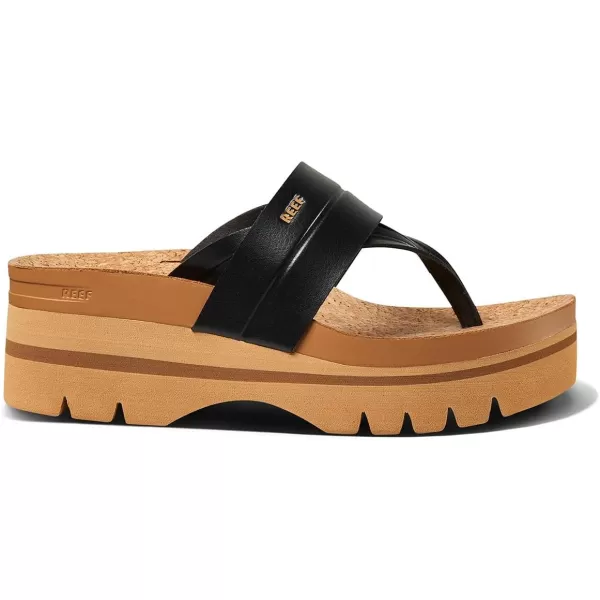 imageReef Womens Cushion Lennox Higher SandalBlackTan