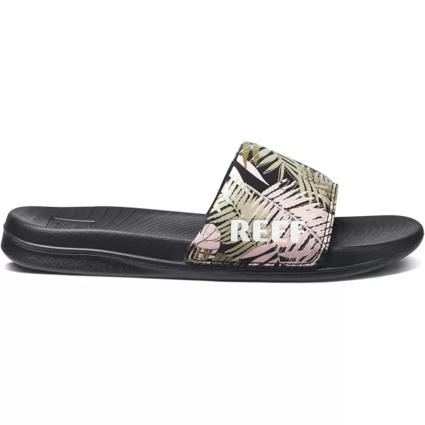 imageReef Womens One SlideBlack Shaded Palms