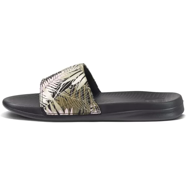 imageReef Womens One SlideBlack Shaded Palms