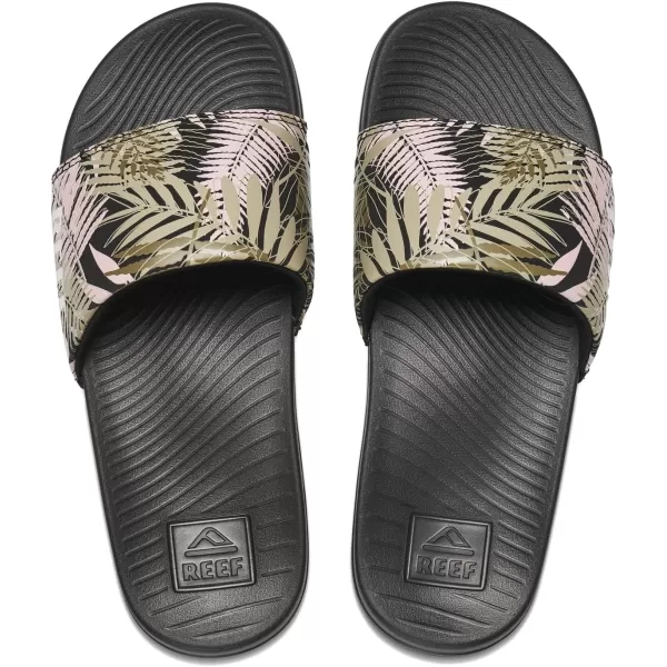 imageReef Womens One SlideBlack Shaded Palms