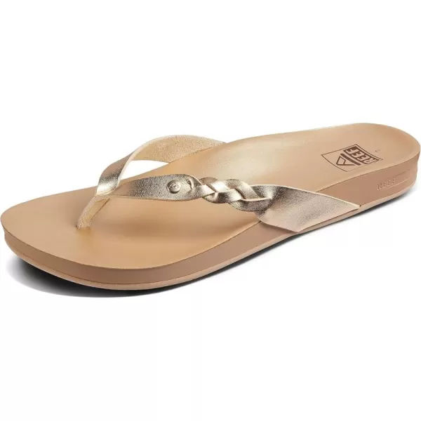 imageREEF Cushion Court Twist Womens Flip Flop Molded Cushion Footbed Arch SupportGolden Hour
