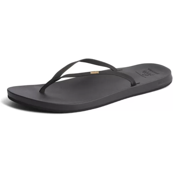 imageREEF Cushion Slim Womens Flip Flop Super Lightweight Ultra Soft Cushion FootbedBlack
