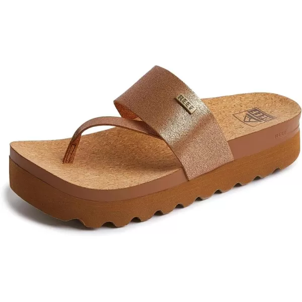 imageREEF Cushion Sol Hi Womens Platform Fashion Sandal Ultra Soft Cushion FootbedCopper