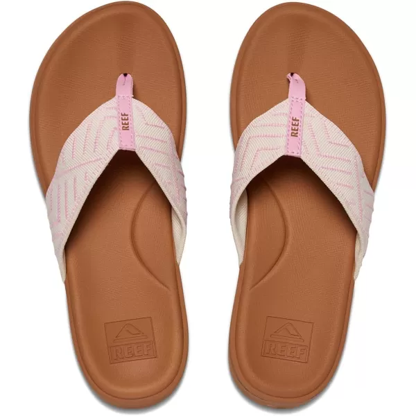 imageREEF Cushion Cloud TX Womens Flip Flop Super Soft Molded Footbed Arch SupportCameo Pink