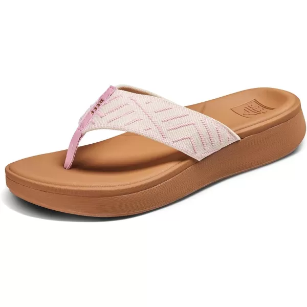 imageREEF Cushion Cloud TX Womens Flip Flop Super Soft Molded Footbed Arch SupportCameo Pink