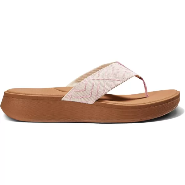 imageREEF Cushion Cloud TX Womens Flip Flop Super Soft Molded Footbed Arch SupportCameo Pink