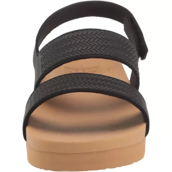 imageREEF Kids Water Vista Platform Sandal Water Friendly Adjustable Velcro StrapBlackTan