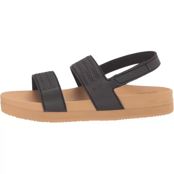 imageREEF Kids Water Vista Platform Sandal Water Friendly Adjustable Velcro StrapBlackTan