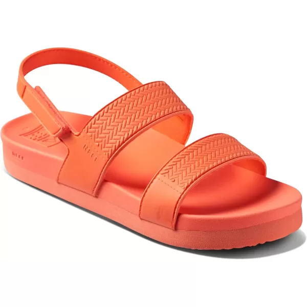 imageREEF Kids Water Vista Platform Sandal Water Friendly Adjustable Velcro StrapNeon Poppy