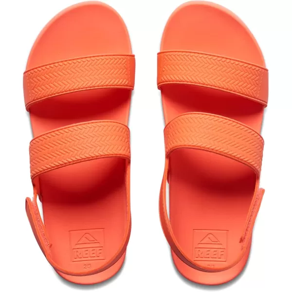 imageREEF Kids Water Vista Platform Sandal Water Friendly Adjustable Velcro StrapNeon Poppy