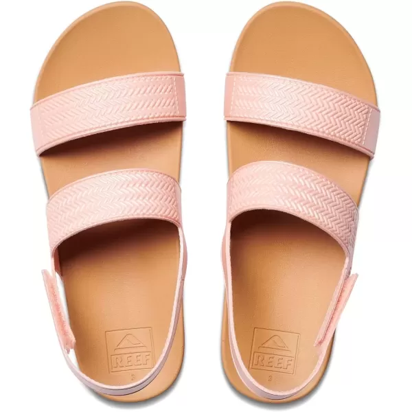 imageREEF Kids Water Vista Platform Sandal Water Friendly Adjustable Velcro StrapPeach Parfait