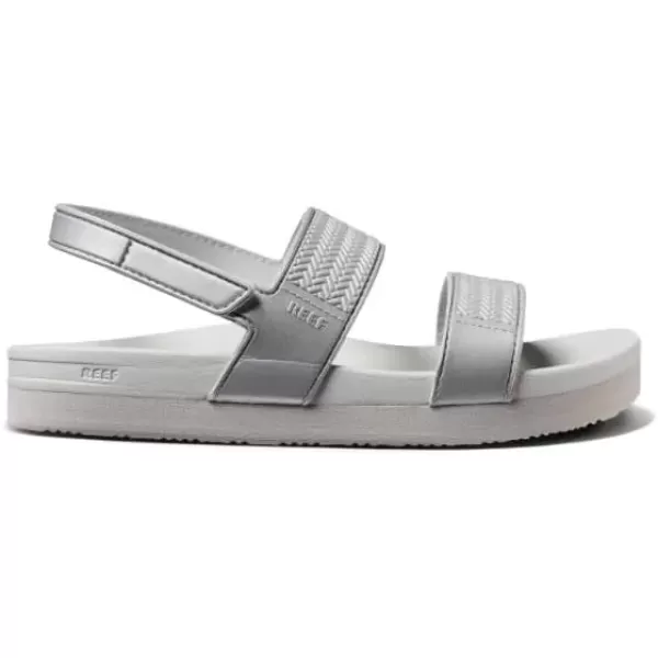 imageREEF Kids Water Vista Platform Sandal Water Friendly Adjustable Velcro StrapSilver
