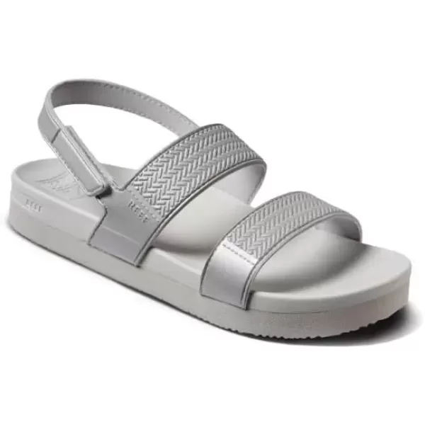 imageREEF Kids Water Vista Platform Sandal Water Friendly Adjustable Velcro StrapSilver