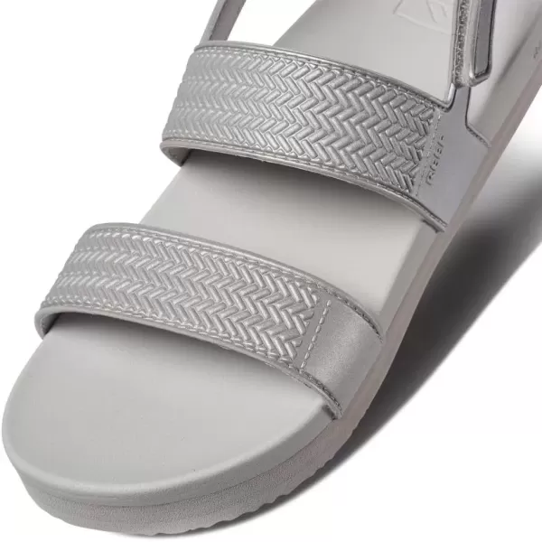 imageREEF Kids Water Vista Platform Sandal Water Friendly Adjustable Velcro StrapSilver