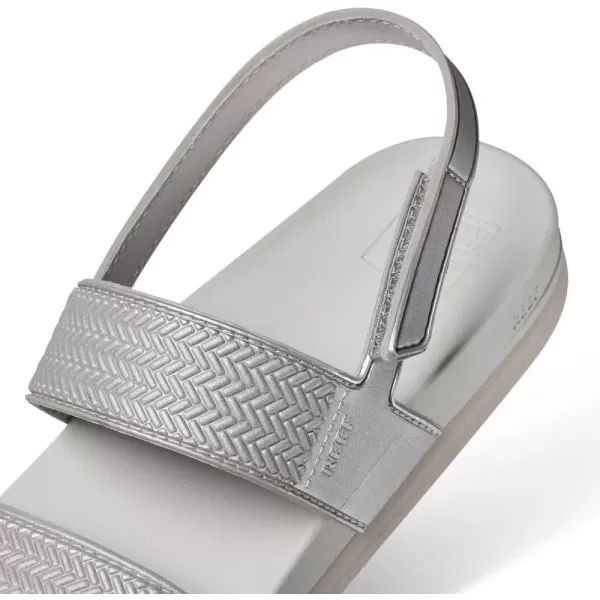 imageREEF Kids Water Vista Platform Sandal Water Friendly Adjustable Velcro StrapSilver