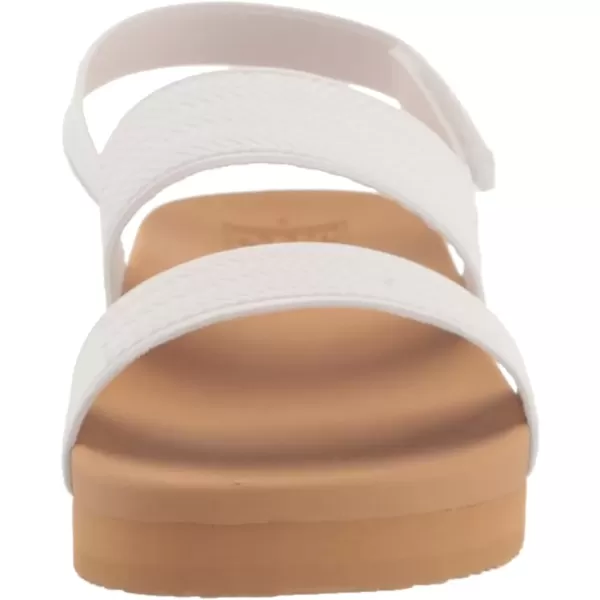 imageREEF Kids Water Vista Platform Sandal Water Friendly Adjustable Velcro StrapWhiteTan