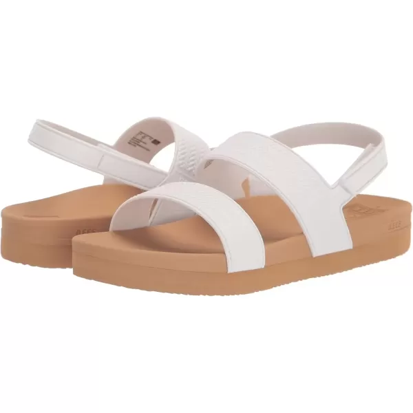 imageREEF Kids Water Vista Platform Sandal Water Friendly Adjustable Velcro StrapWhiteTan