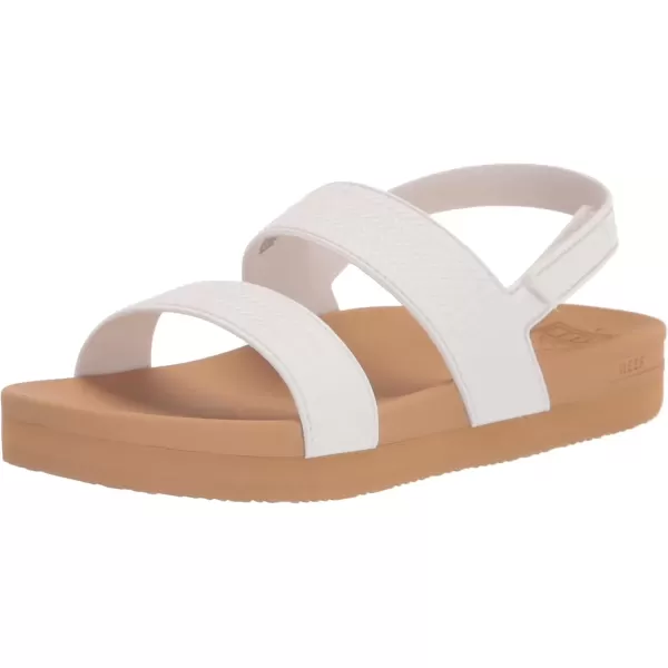 imageREEF Kids Water Vista Platform Sandal Water Friendly Adjustable Velcro StrapWhiteTan