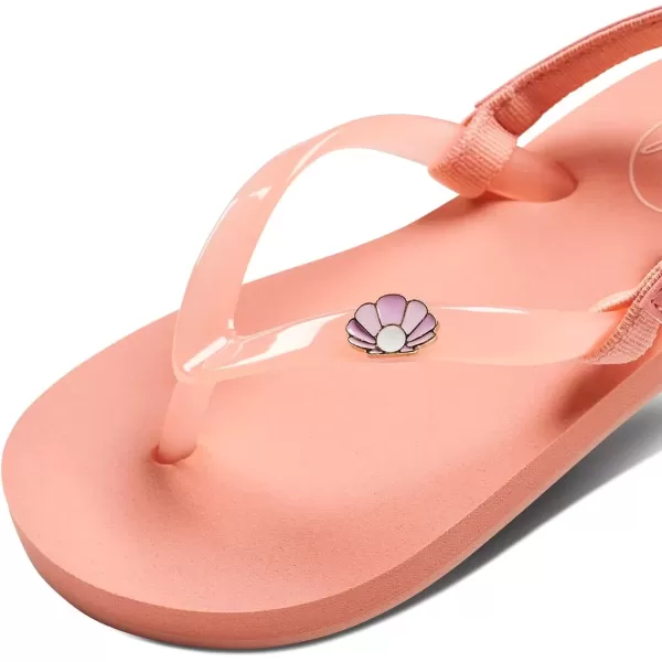 imageREEF ToddlerLittle Kid Charming Flip Flop Super Lightweight and Soft Footbed Thin Strap Beach Sandal with BackstrapPeach Parfait