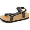imageREEF Girls Kids Rem Hi SandalBlackTan