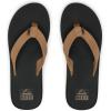 imageREEF Groundswell Mens Flip Flop Sandal Premium Suede Straps Soft FootbedBlackTan