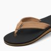 imageREEF Groundswell Mens Flip Flop Sandal Premium Suede Straps Soft FootbedBlackTan
