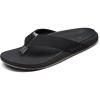 imageREEF Raglan Mens Flip Flop Sandal Soft ampamp Supportive Footbed Water Friendly StrapsBlackGum
