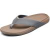 imageREEF Raglan Mens Flip Flop Sandal Soft ampamp Supportive Footbed Water Friendly StrapsFossilGrey