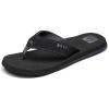 imageReef Layback Mens Flip Flop Sandal Arch Support Water FriendlyBlack