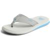 imageReef Layback Mens Flip Flop Sandal Arch Support Water FriendlyGreyBlue
