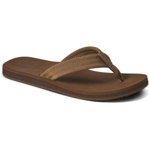 imageREEF Groundswell Mens Flip Flop Sandal Premium Suede Straps Soft FootbedTan