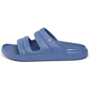 imageREEF Oasis TwoBar Mens Waterproof Slide Sandal Lightweight and Flexible Arch SupportBlue Dusk