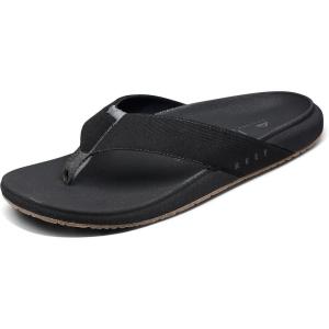 imageREEF Raglan Mens Flip Flop Sandal Soft ampamp Supportive Footbed Water Friendly StrapsBlackGum
