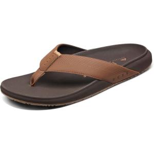 imageREEF Raglan Mens Flip Flop Sandal Soft ampamp Supportive Footbed Water Friendly StrapsJavaGum