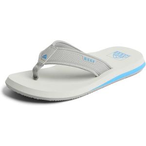imageReef Layback Mens Flip Flop Sandal Arch Support Water FriendlyGreyBlue