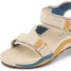 imageREEF Cross Shore Mens Casual Sport Sandal Adjustable Straps Supportive Footbed No Slip TractionTanWheatBlue