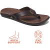 imageREEF JBay III Mens Full Grain Leather Flip FlopDark BrownDark Brown