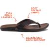 imageREEF JBay III Mens Full Grain Leather Flip FlopDark BrownDark Brown