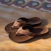 imageREEF Ojai Classic Mens Premium Leather Sandal Soft Cushion FootbedDark Brown