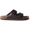 imageREEF Ojai Two Bar Womens Fashion Slide Sandal Premium Leather Soft Cushion FootbedBrown Leather
