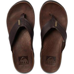 imageREEF JBay III Mens Full Grain Leather Flip FlopDark BrownDark Brown