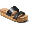 imageREEF Womens Cushion Vista Hi Platform SandalBlack Braid