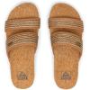 imageREEF Womens Cushion Vista Hi Platform SandalChocolate Raffia