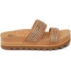 imageREEF Womens Cushion Vista Hi Platform SandalChocolate Raffia