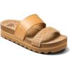 imageREEF Womens Cushion Vista Hi Platform SandalNatural Braid